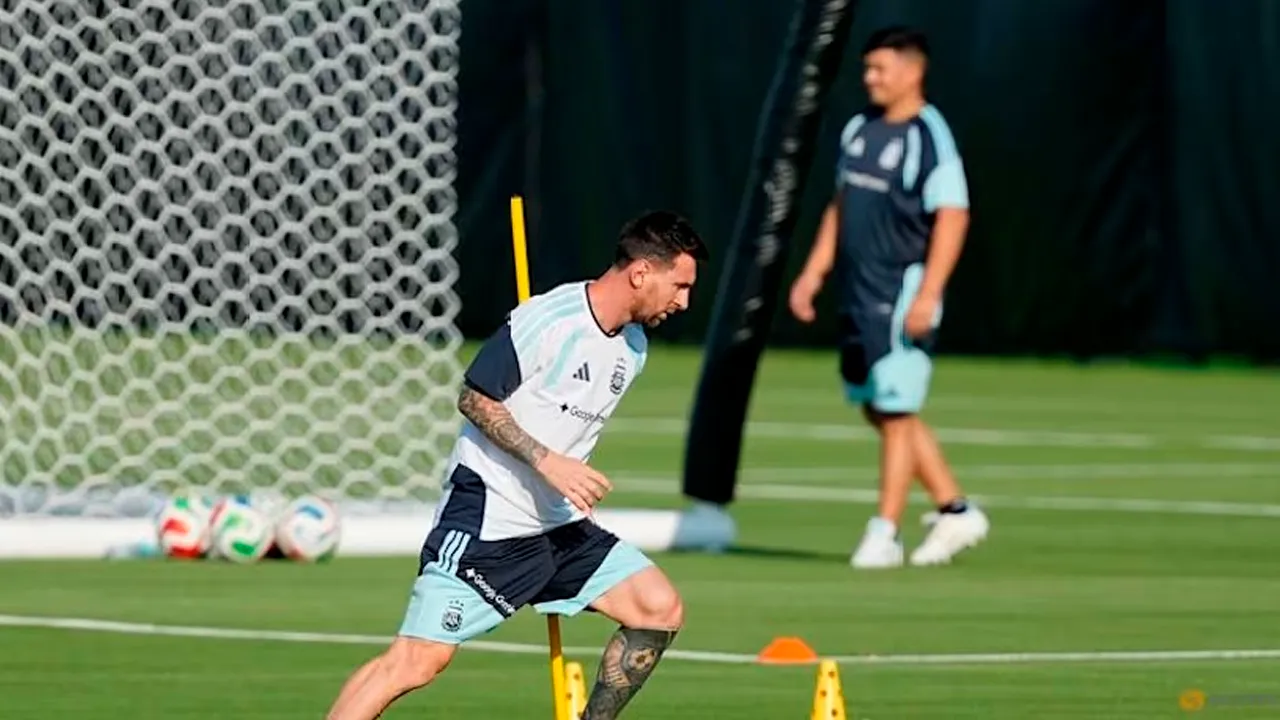 Soccer Football - FIFA World Cup 2026 - Argentina Training - Sporting KC Training Centre, Kansas City, Kansas, U.S. - June 3, 2026 Argentina's Lionel Messi during training IMAGN IMAGES via Reuters/Denny Medley