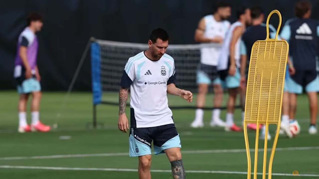 Soccer Football - FIFA World Cup 2026 - Argentina Training - Sporting KC Training Centre, Kansas City, Kansas, U.S. - June 12, 2026 Argentina's Lionel Messi during training IMAGN IMAGES via Reuters/Kylie Graham