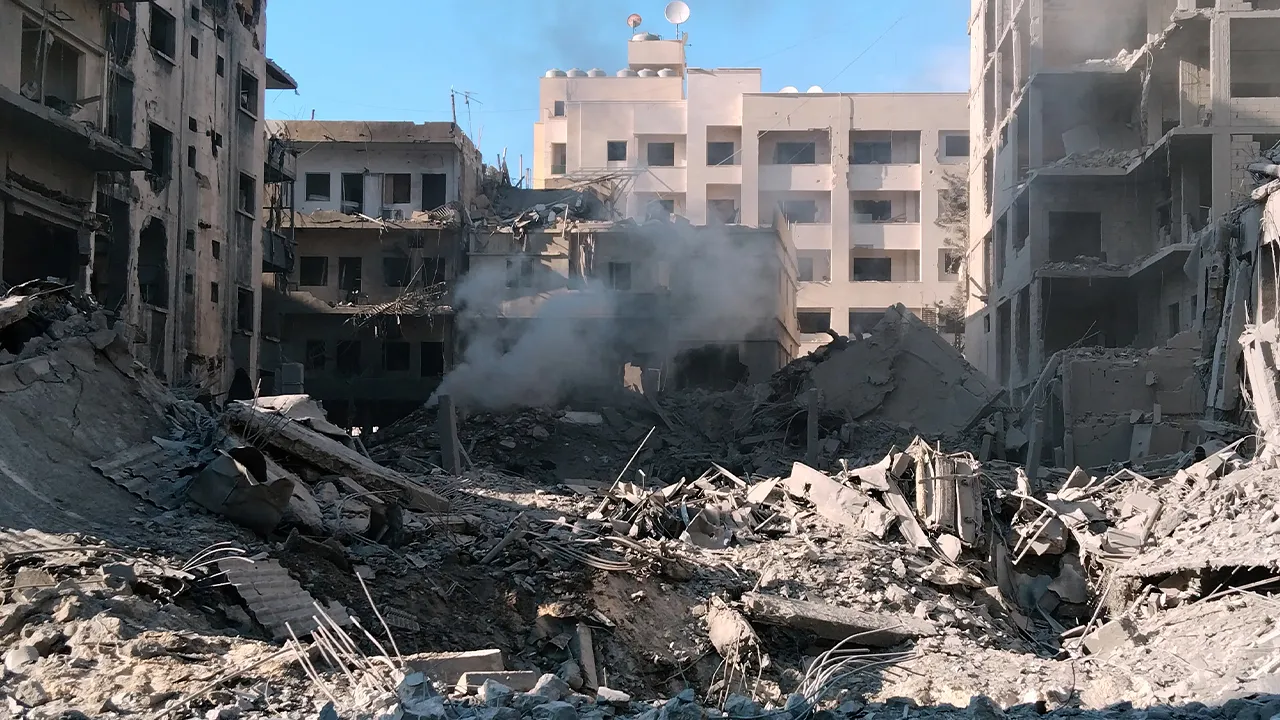 Destroyed buildings hit in Israeli airstrikes are seen in the southern port city of Tyre, Lebanon, Sunday, May 31, 2026. (AP Photo)
