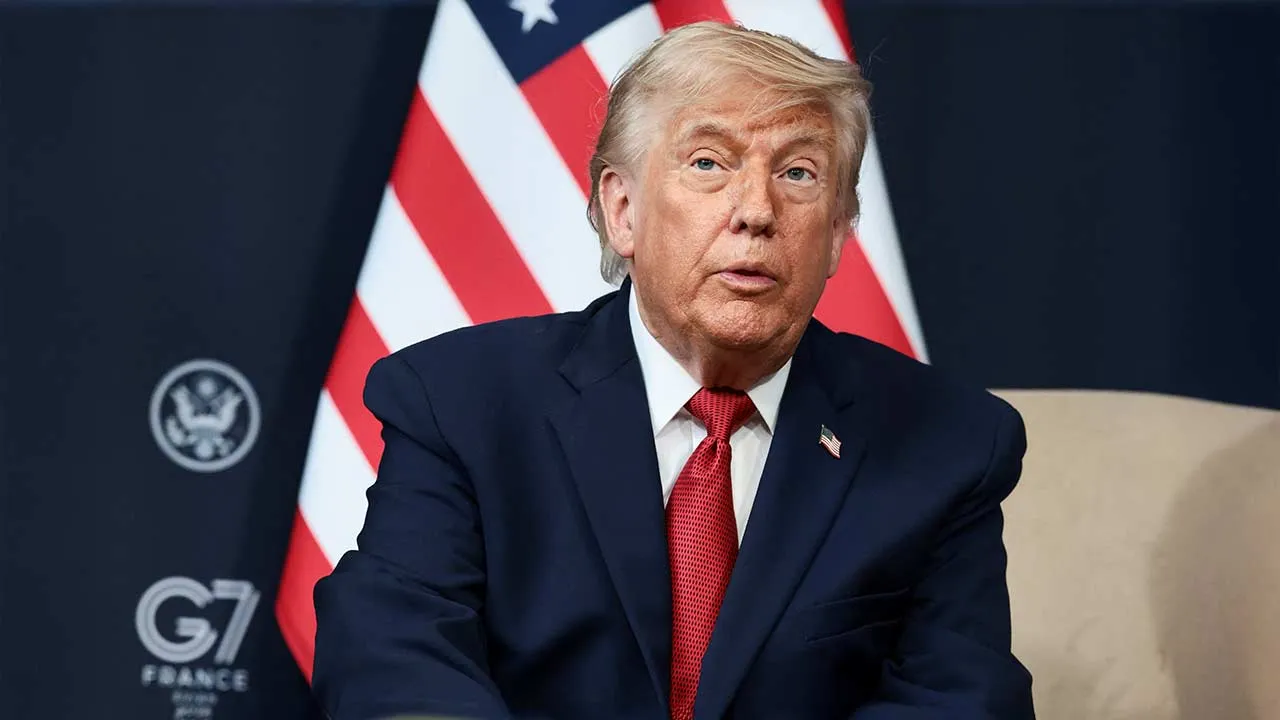 U.S. President Donald Trump attends a bilateral meeting with Egyptian President Abdel Fattah el-Sisi (not pictred) on the sidelines of the G7 Summit in Evian-les-Bains, France, June 17, 2026. REUTERS/Evelyn Hockstein