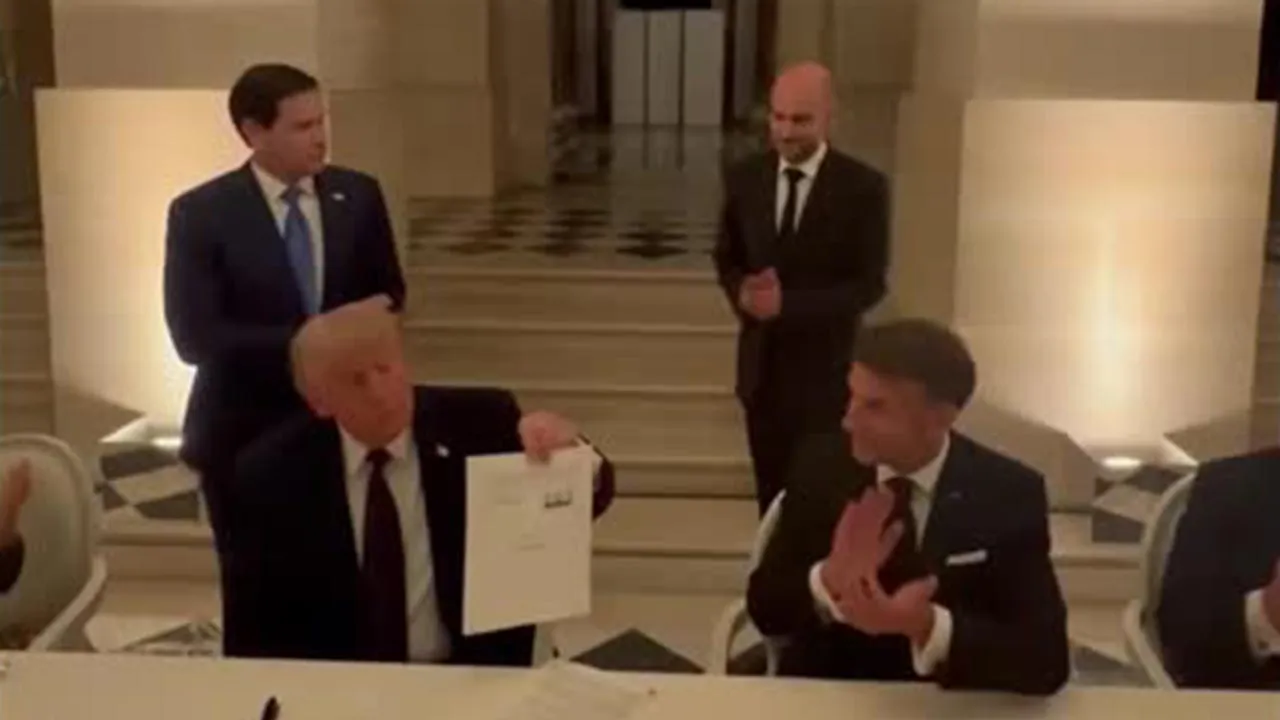 'This was not easy', Trump says while signing Iran MOU at Versailles  -- REUTERS