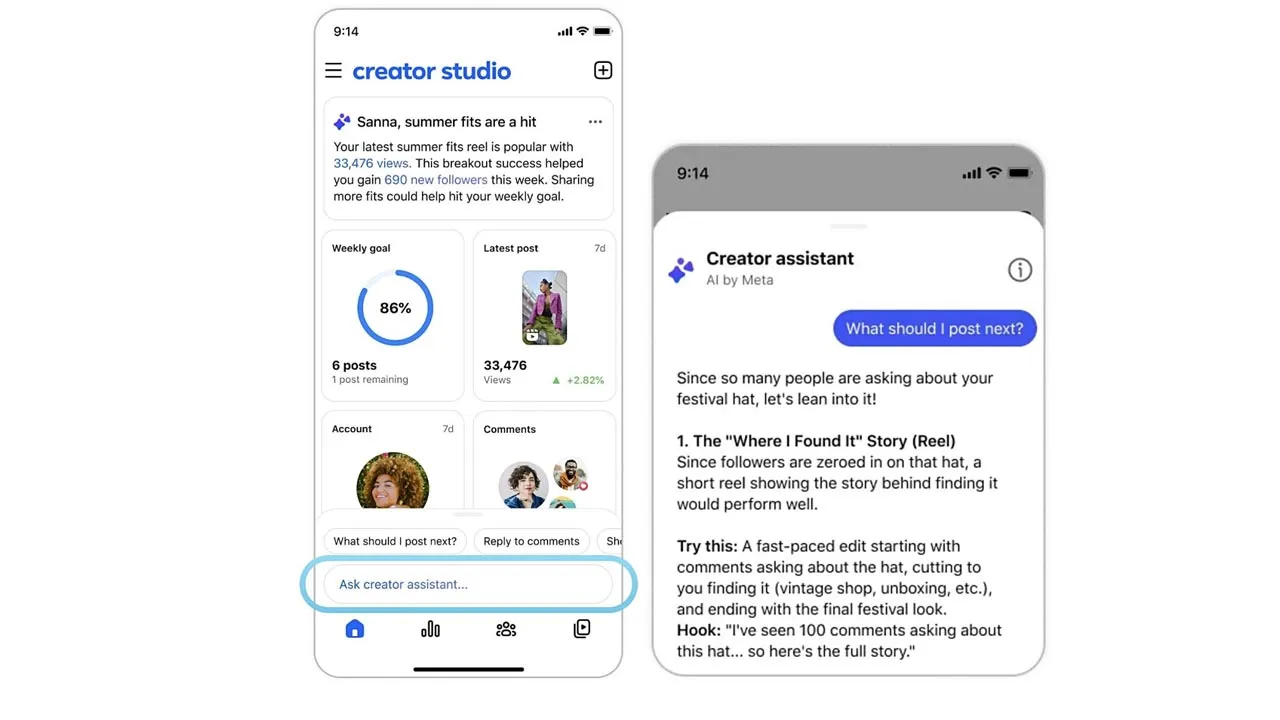 Meta Kembalikan Semula Facebook Creator Studio Dengan Peningkatan Berasaskan AI -- amanz