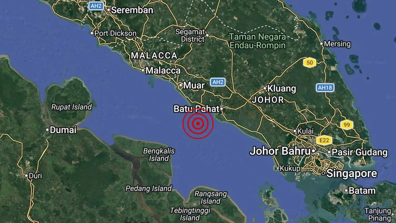 Gempa bumi lemah Perairan Batu Pahat