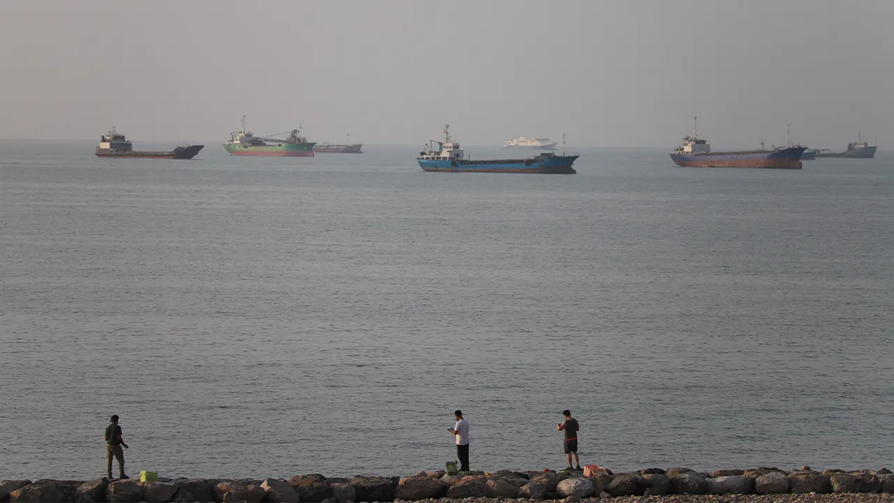 Vessels in the Strait of Hormuz near the beach of Bandar Abbas, Iran, June 21, 2026. Amirhosein Khorgooi/ISNA/via WANA (West Asia News Agency)via REUTERS ATTENTION EDITORS - THIS PICTURE WAS PROVIDED BY A THIRD PARTY. ISRAEL OUT. NO COMMERCIAL OR EDITORIAL SALES IN ISRAEL. NO ACCESS FOR ISRAELI MEDIA. NO USE BBC PERSIAN. NO USE VOA PERSIAN. NO USE MANOTO. NO USE IRAN INTERNATIONAL. NO USE RADIO FARDA. DIGITAL: NO USE BBC PERSIAN. NO USE VOA PERSIAN. NO USE MANOTO. NO USE IRAN INTERNATIONAL. NO USE RADIO FAR