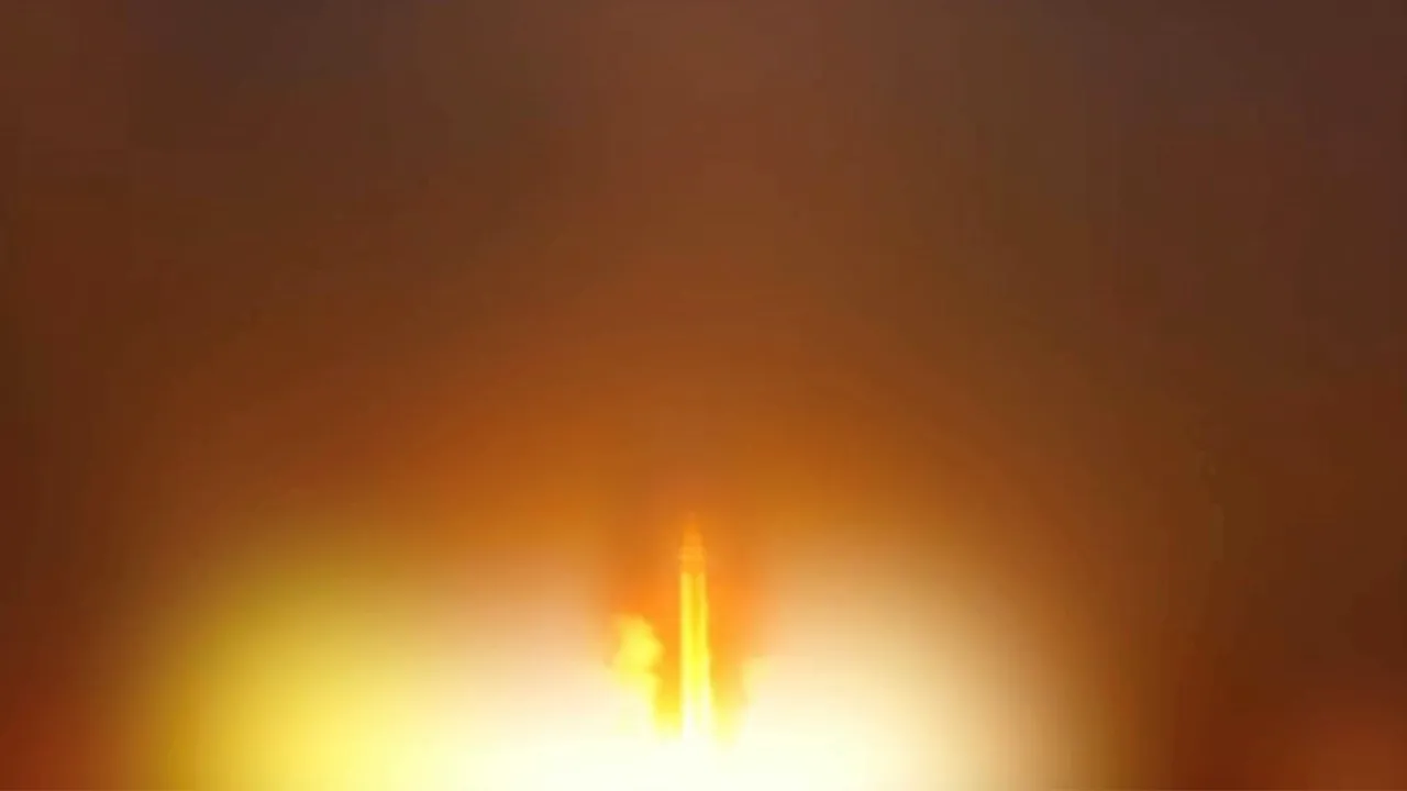 An Iranian missile is launched, as Iran's Revolutionary Guards said they had carried out attacks against a U.S. base in Jordan and 21 other targets in the Gulf on Wednesday in retaliation for American strikes around the Strait of Hormuz, from a location given as Tehran, Iran, released June 10, 2026, in this still image taken from a video. WANA via Pool/via REUTERS ATTENTION EDITORS - THIS PICTURE WAS PROVIDED BY A THIRD PARTY. ISRAEL OUT. NO COMMERCIAL OR EDITORIAL SALES IN ISRAEL. NO ACCESS FOR ISRAELI MED