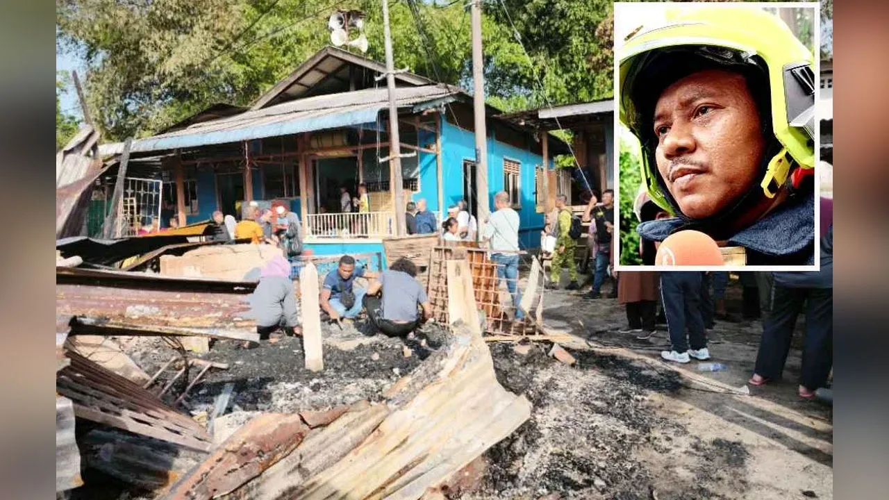 JBPM Kelantan memaklumkan siasatan terhadap punca kebakaran di Kampung Cina, Gok Kapur, Kota Bharu dijangka selesai pada Selasa. Gambar kecil: Khairul Ariffin. SINAR HARIAN