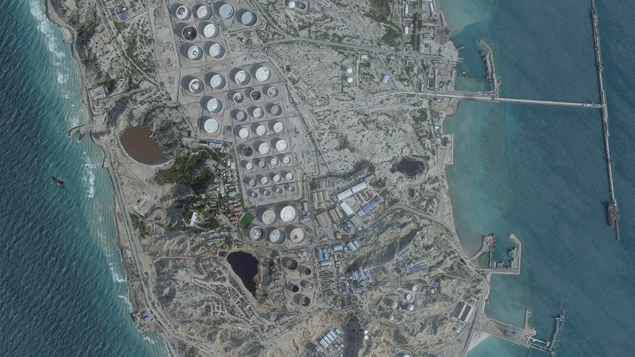 A satellite image shows an oil terminal at Kharg Island, Iran, February 25, 2026. 2026 Planet Labs PBC/Handout via REUTERS THIS IMAGE HAS BEEN SUPPLIED BY A THIRD PARTY. MANDATORY CREDIT