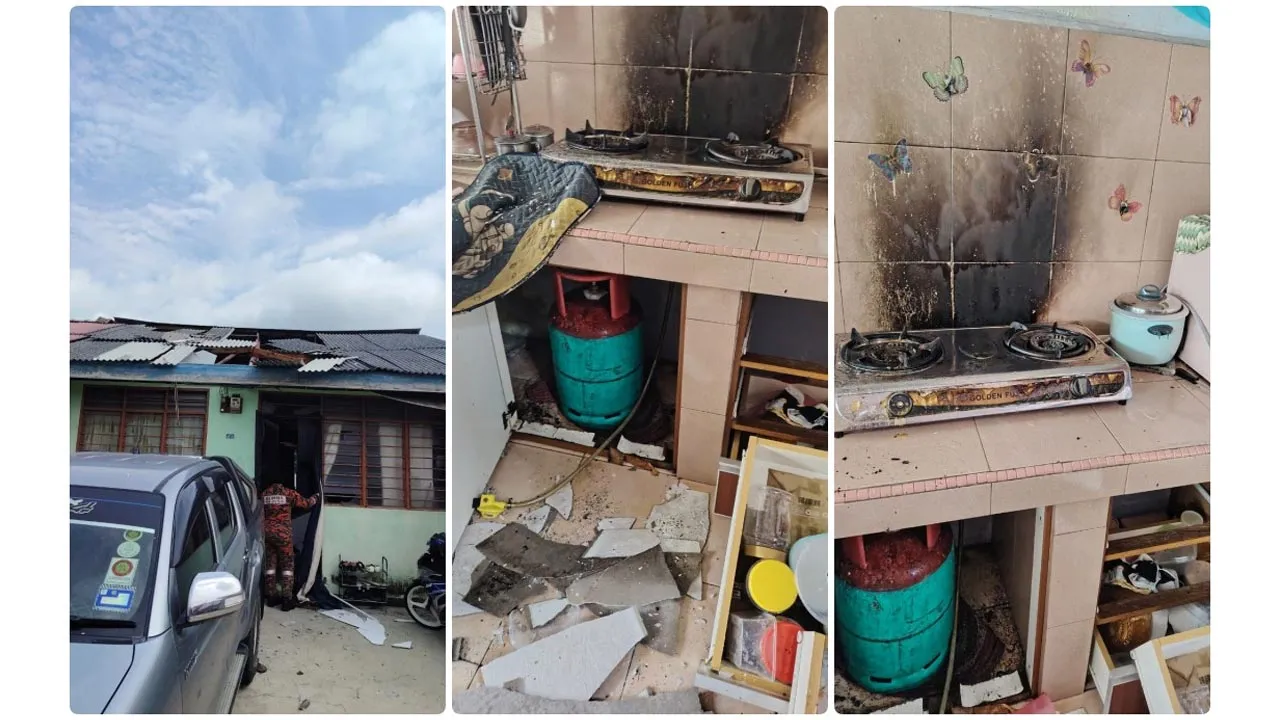 Lelaki Melecur Akibat Letupan Disyaki Kebocoran Gas LPG -- Jabatan Bomba dan Penyelamat Malaysia (JBPM) Melaka