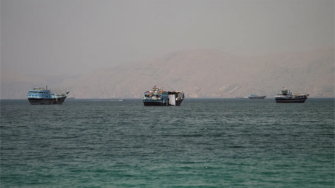 Vessels at the Strait of Hormuz, as seen from Musandam, Oman, June 22, 2026. REUTERS/Stringer TPX IMAGES OF THE DAY