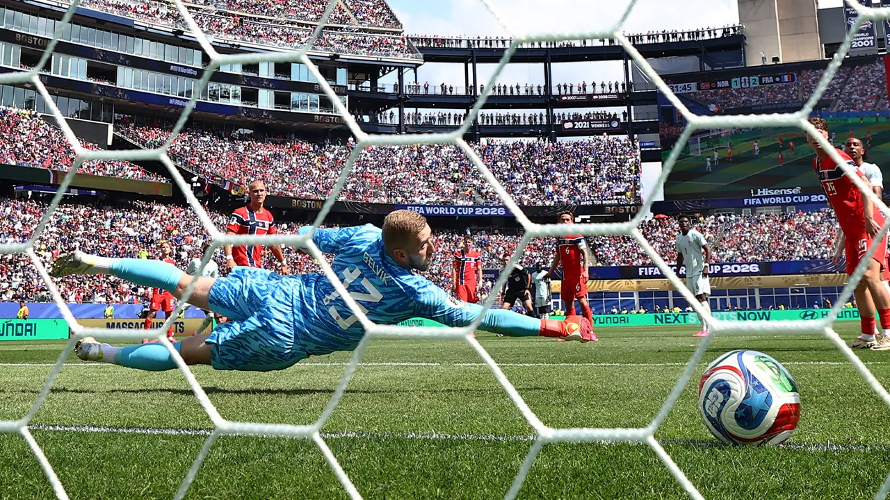 Soccer Football - FIFA World Cup 2026 - Group I - Norway v France - Boston Stadium, Foxborough, Massachusetts, U.S. - June 26, 2026 France's Ousmane Dembele scores their third goal to complete a hat-trick IMAGN IMAGES via Reuters/Winslow Townson