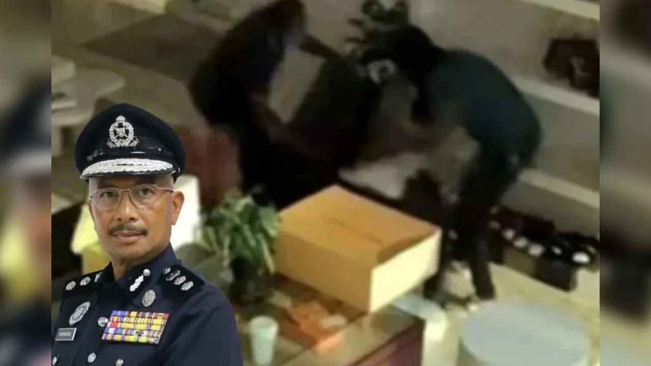 Tangkap layar rakaman tular memaparkan kegiatan individu mencuri beg tangan mewah di sebuah premis perniagaan di pusat beli-belah di Cyberjaya. - Gambar kecil (Norhizam)