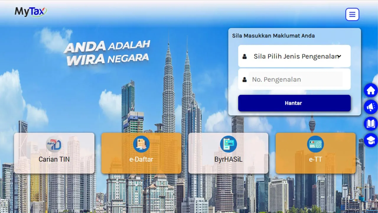 https://mytax.hasil.gov.my/ -- LHDN