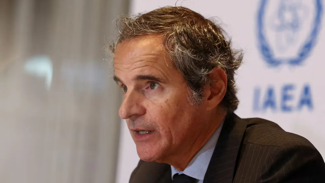 Director General of the International Atomic Energy Agency (IAEA) Rafael Mariano Grossi speaks during a press conference in Abu Dhabi, United Arab Emirates, June 2, 2026. REUTERS/Amr Alfiky