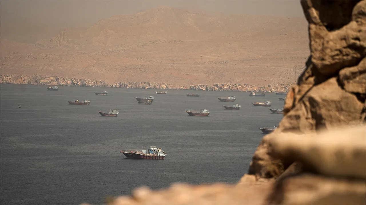 Vessels at the Strait of Hormuz, as seen from Musandam, Oman, June 18, 2026. REUTERS/Stringer TPX IMAGES OF THE DAY