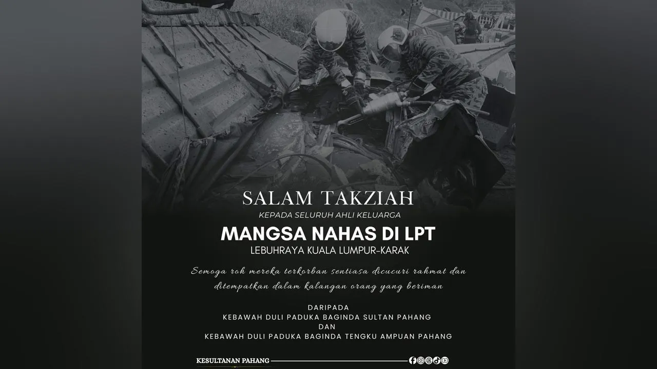 Sultan Pahang takziah... kredit FB Kesultanan Pahang