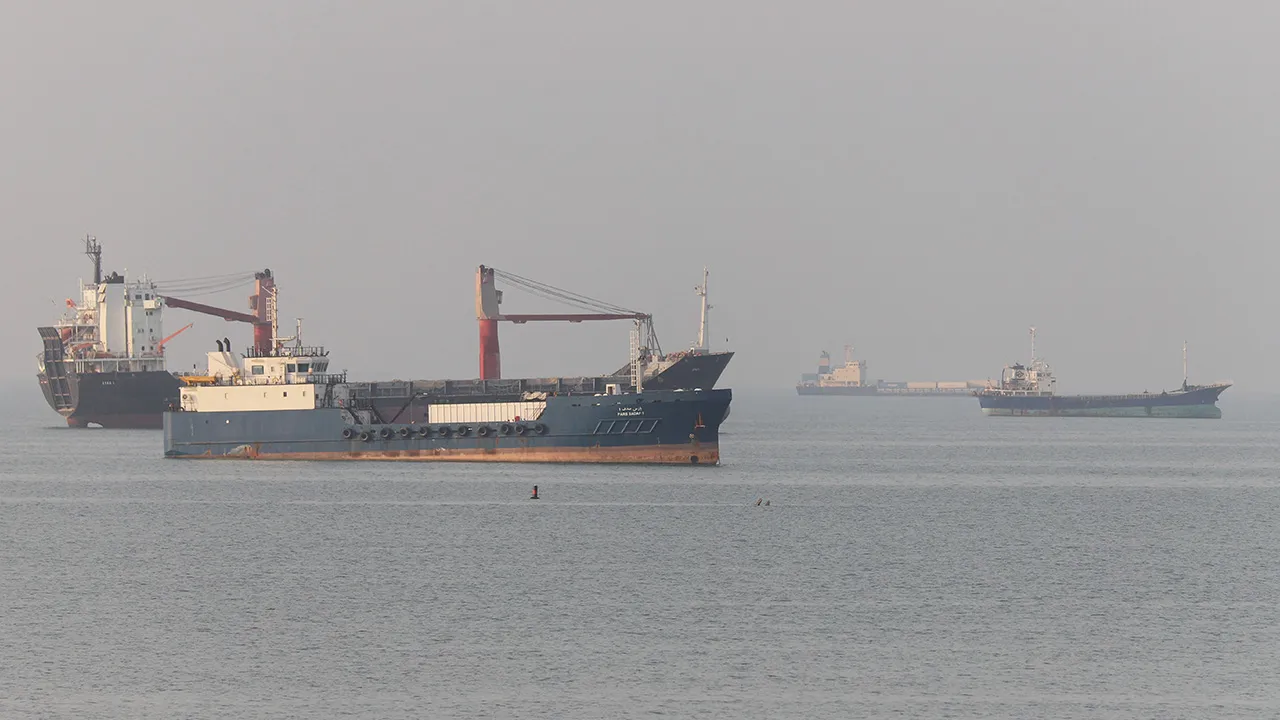 Vessels in the Strait of Hormuz near the beach of Bandar Abbas, Iran, June 21, 2026. Amirhosein Khorgooi/ISNA/via WANA (West Asia News Agency)via REUTERS ATTENTION EDITORS - THIS PICTURE WAS PROVIDED BY A THIRD PARTY. ISRAEL OUT. NO COMMERCIAL OR EDITORIAL SALES IN ISRAEL. NO ACCESS FOR ISRAELI MEDIA. NO USE BBC PERSIAN. NO USE VOA PERSIAN. NO USE MANOTO. NO USE IRAN INTERNATIONAL. NO USE RADIO FARDA. DIGITAL: NO USE BBC PERSIAN. NO USE VOA PERSIAN. NO USE MANOTO. NO USE IRAN INTERNATIONAL. NO USE RADIO FAR