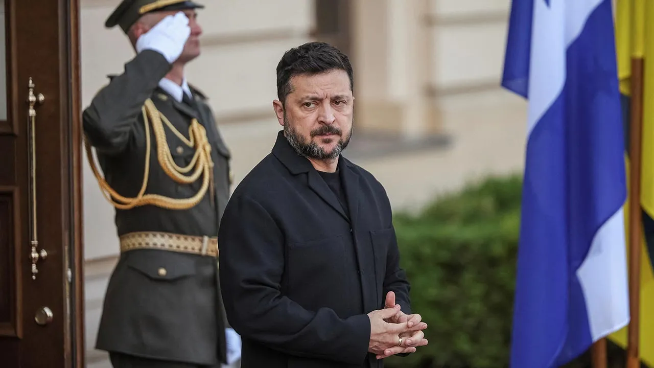 Ukraine's President Volodymyr Zelenskiy appears before meeting with Honduras' President Nasry Asfura during his visit to Kyiv, amid Russia's attack on Ukraine, in Kyiv, Ukraine, June 19, 2026. REUTERS/Alina Smutko