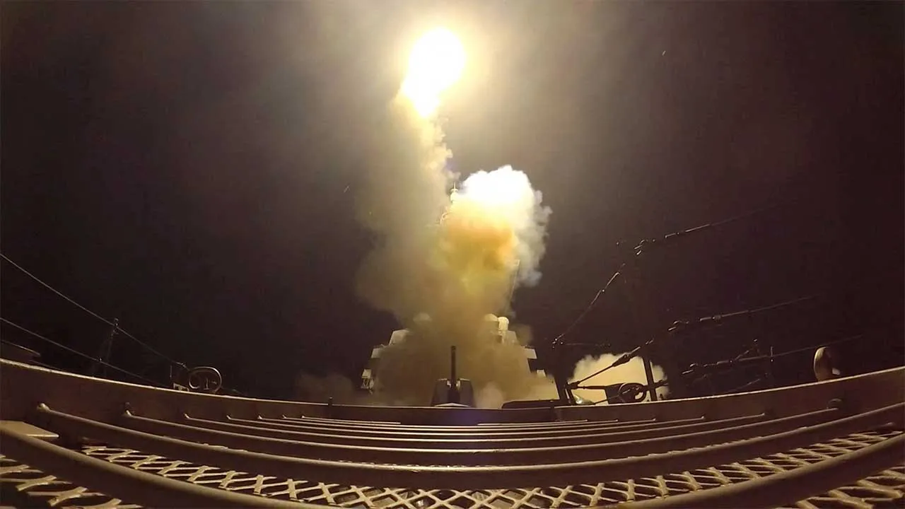 A projectile is fired during what the U.S. Central Command (CENTCOM) said were strikes on Iran, in this screen grab taken from a handout video released on July 12, 2026. U.S. Central Command/Handout via REUTERS THIS IMAGE HAS BEEN SUPPLIED BY A THIRD PARTY. MANDATORY CREDIT. VERIFICATION: - Reuters was not able to independently verify the location and the date when the video was filmed. - No earlier version of the video found posted online before July 12.