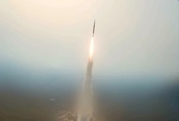 An Iranian missile launched in an unknown location in this screengrab obtained from a handout video released July 21, 2026. WANA Via Pool/WANA (West Asia News Agency) via REUTERS
