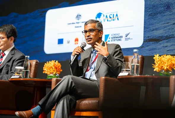 Dr. Jabin Jacob, Director of Centre of Excellence for Himalayan Studies Shiv Nadar University, India, speaking during discussions at the 39th Asia-Pacific Roundtable in Kuala Lumpur. – ISIS Malaysia