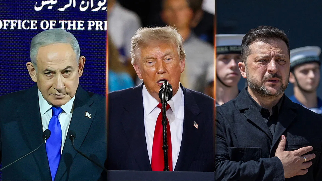 Netanyahu, Trump and zelenskiy_REUTERS