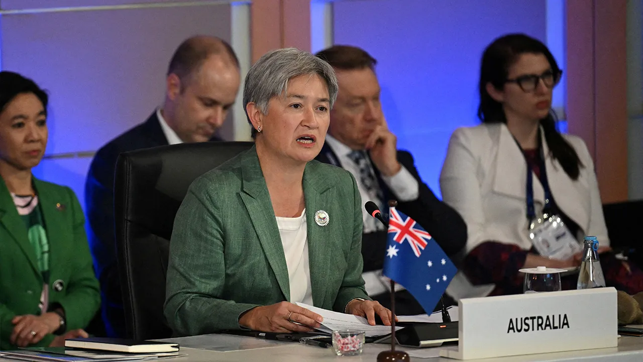Australia's foreign Minister Penny Wong speaks during the Association of Southeast Asian Nations (ASEAN) Post Ministerial conference with Australia on the sidelines of the 59th Association of Southeast Asian Nations (ASEAN) Foreign Ministers' Meeting in Pasay, metro Manila on July 22, 2026. TED ALJIBE/Pool via REUTERS