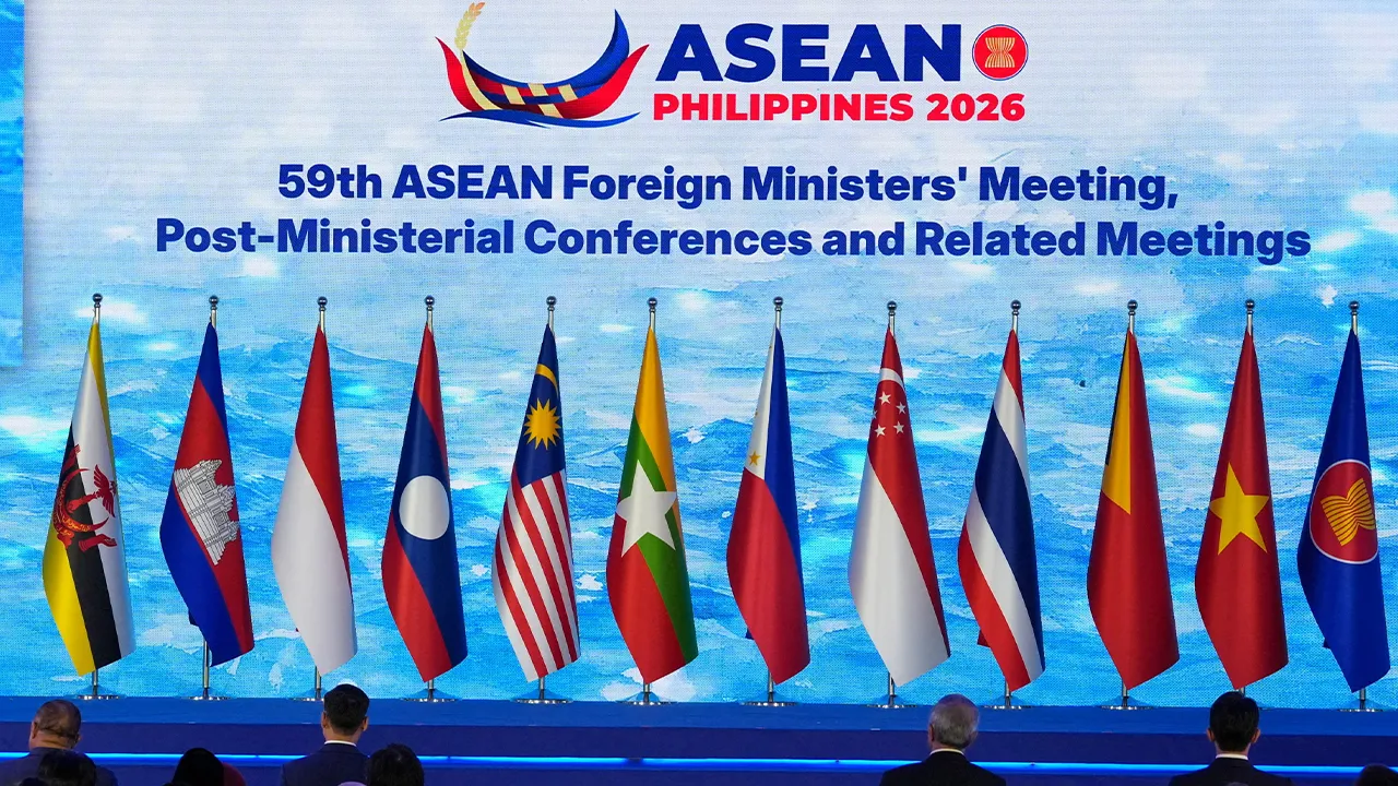 Philippine Foreign Secretary Theresa Lazaro delivers a speech during the opening ceremony of the ASEAN Foreign Ministers' Meeting at the Philippine International Convention Center on Tuesday July 21, 2026 in Pasay city, Philippines. Aaron Favila/Pool via REUTERS