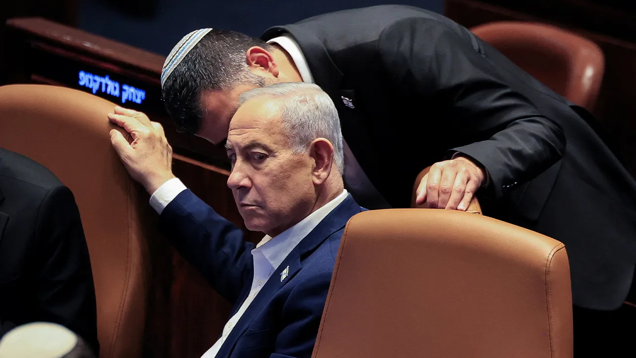 Israeli Prime Minister Benjamin Netanyahu attends a session at the Knesset, Israel's parliament, before it dissolves ahead of the 2026 Israeli elections, in Jerusalem, July 16, 2026. REUTERS/Ronen Zvulun
