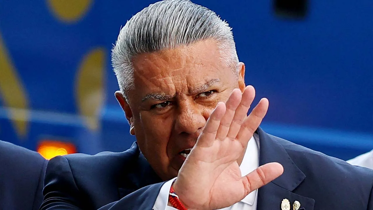Soccer Football - FIFA World Cup 2026 - Round of 16 - Argentina v Egypt - Atlanta Stadium, Atlanta, Georgia, U.S. - July 7, 2026 Argentine Football Association President Claudio Tapia arrives at the stadium before the match REUTERS/Carlos Barria