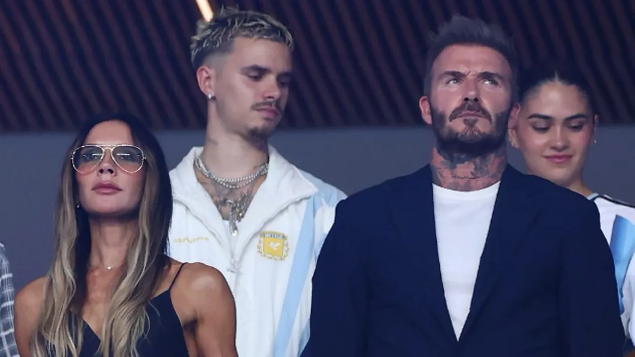 David and Victoria Beckham were seen with their sons Romeo and Cruz, alongside their partners, Kim Turnbull and Jackie Apostel, ahead of the FIFA World Cup Round of 32 match between Argentina and Cape Verde at Miami Stadium.