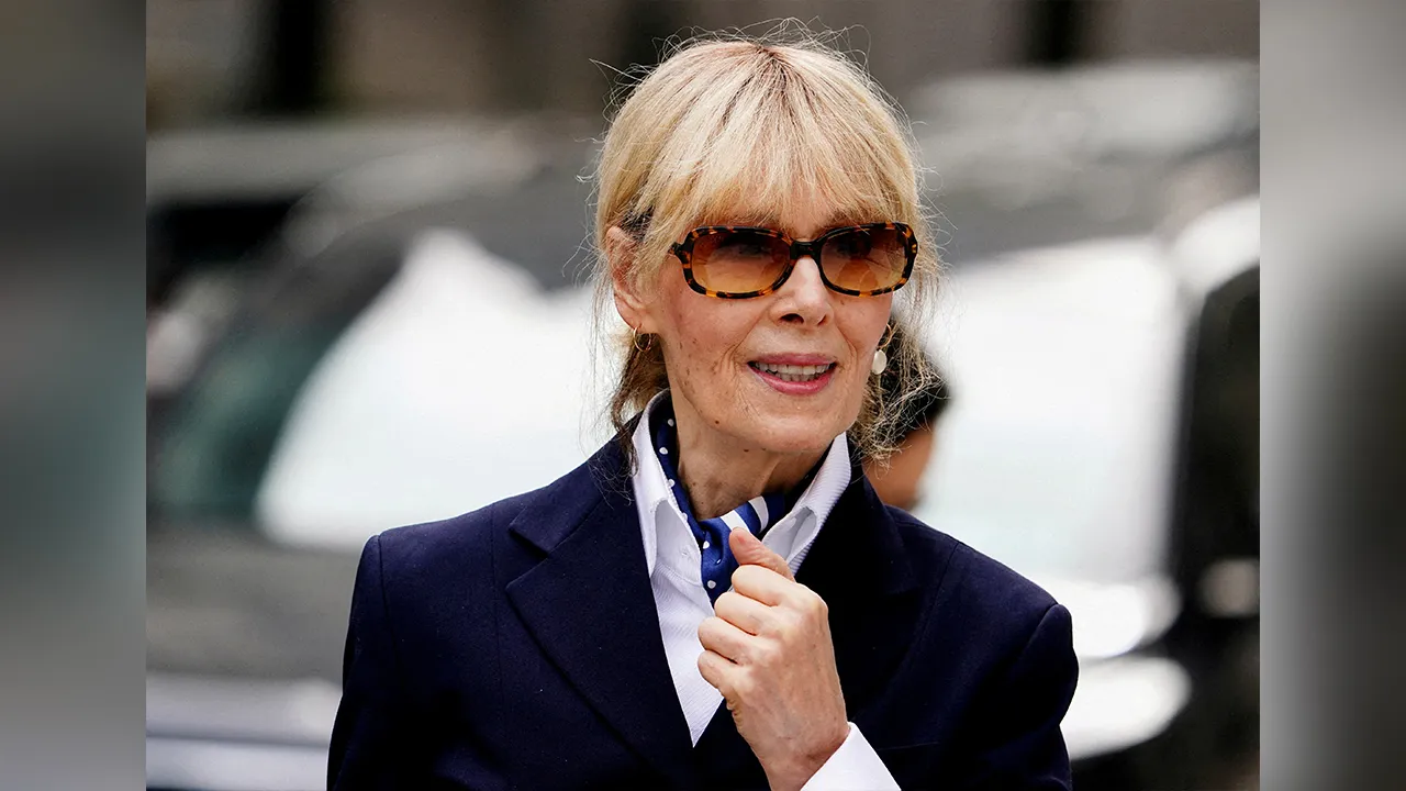 FILE PHOTO: Writer E. Jean Carroll leaves the 2nd U.S. Circuit Court of Appeals, where former U.S. President Donald Trump is asking a federal appeals court to overturn a $5 million jury verdict finding him liable for sexually assaulting and defaming her, who accused Trump of raping her nearly three decades ago, in Manhattan, New York, U.S., September 6, 2024. REUTERS/Adam Gray/File Photo
