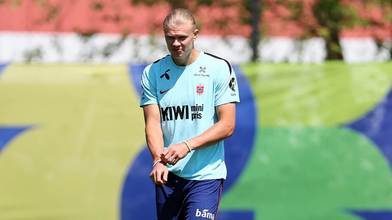 Soccer Football - FIFA World Cup 2026 - Norway Training - Melanie Lane Training Grounds, East Hanover, New Jersey, U.S. - July 3, 2026 Norway's Erling Haaland during training IMAGN IMAGES via Reuters/Vincent Carchietta