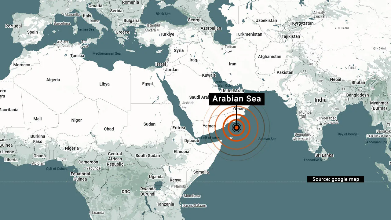 GEMPA BUMI 5.4 SKALA RICHTER GEGAR LAUT ARAB BERHAMPIRAN SELATAN OMAN_Astro AWANI