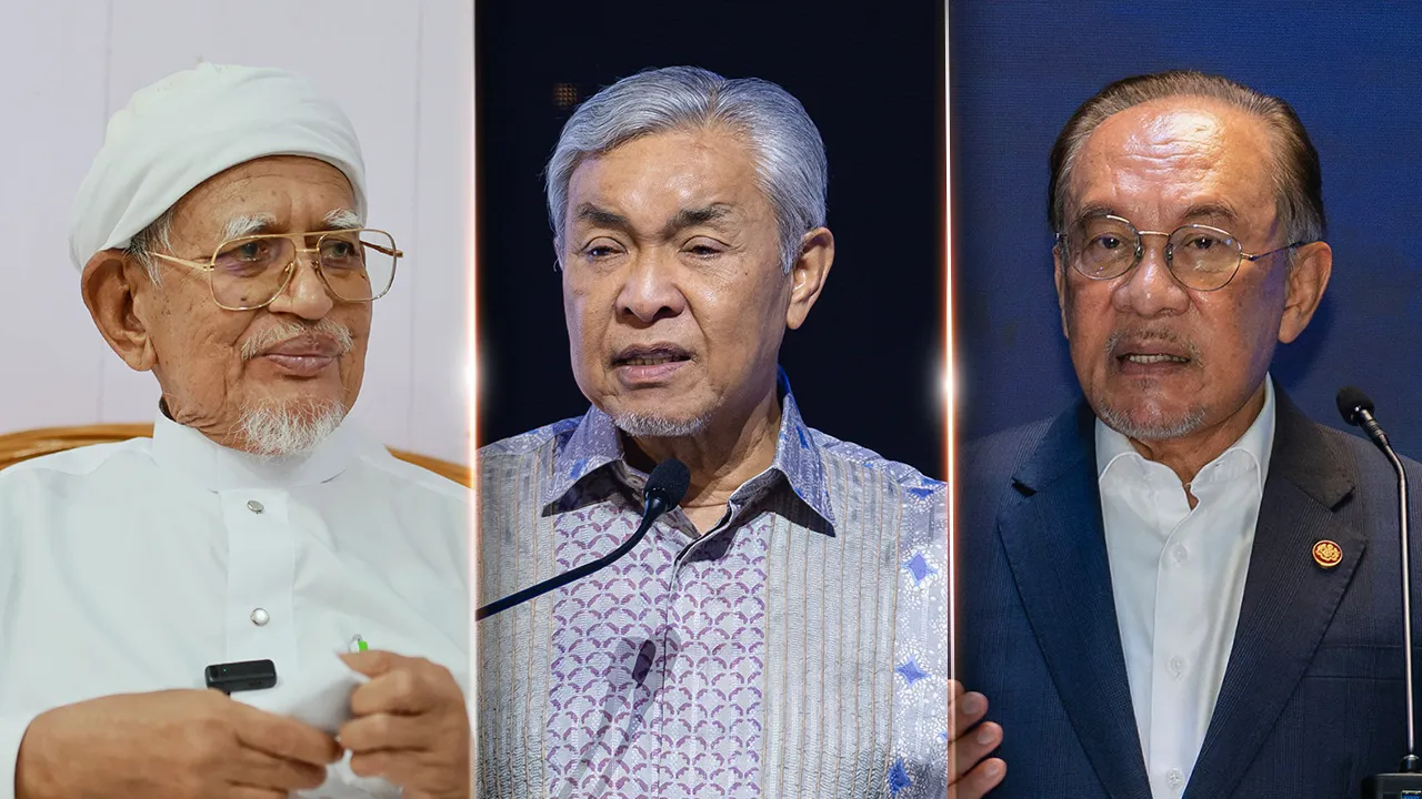 Hadi Awang, Zahid Hamidi, dan Anwar Ibrahim -- BERNAMA