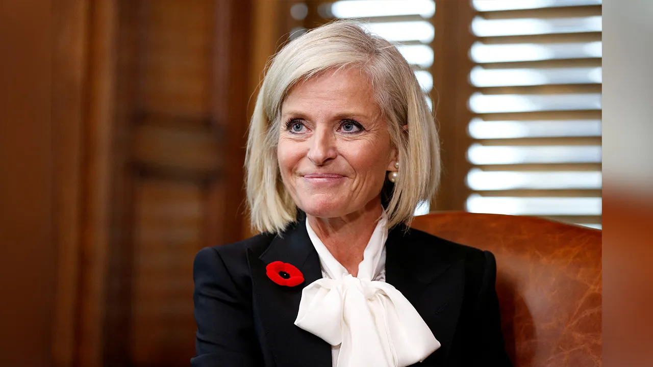 FILE PHOTO: Canada’s Ambassador-designate to France Isabelle Hudon takes part in a meeting with Canada's Prime Minister Justin Trudeau in Trudeau's office on Parliament Hill in Ottawa, Ontario, Canada, November 6, 2017. REUTERS/Chris Wattie/File Photo