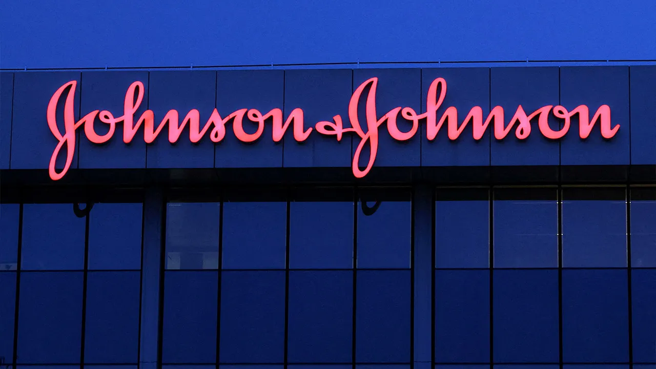 FILE PHOTO: The logo of Johnson & Johnson is seen on the top of a Brussels' office of the company in Diegem, Belgium September 21, 2023. REUTERS/Yves Herman/File Photo