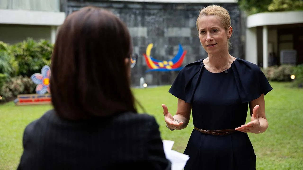 EU European Commission Vice-President Kaja Kallas speaks to Reuters during an interview on the sidelines of the ASEAN Foreign Ministers' Meeting in Pasay City, Metro Manila, Philippines, July 24, 2026. REUTERS/Eloisa Lopez