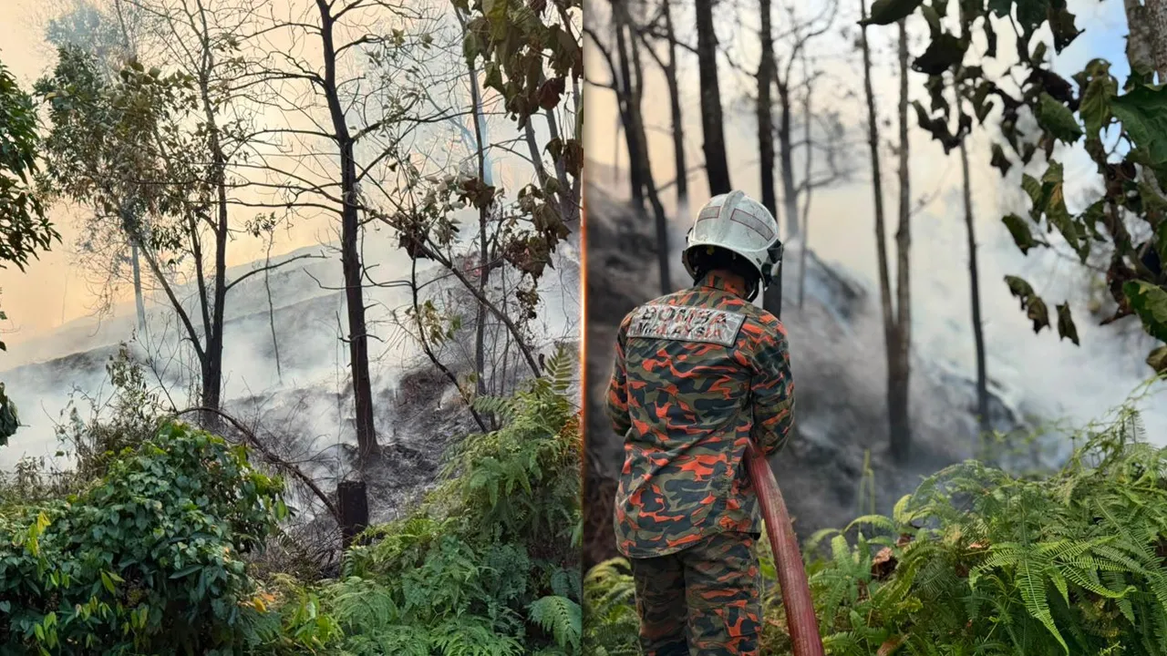 kebakaran puncak alam -- JBPM
