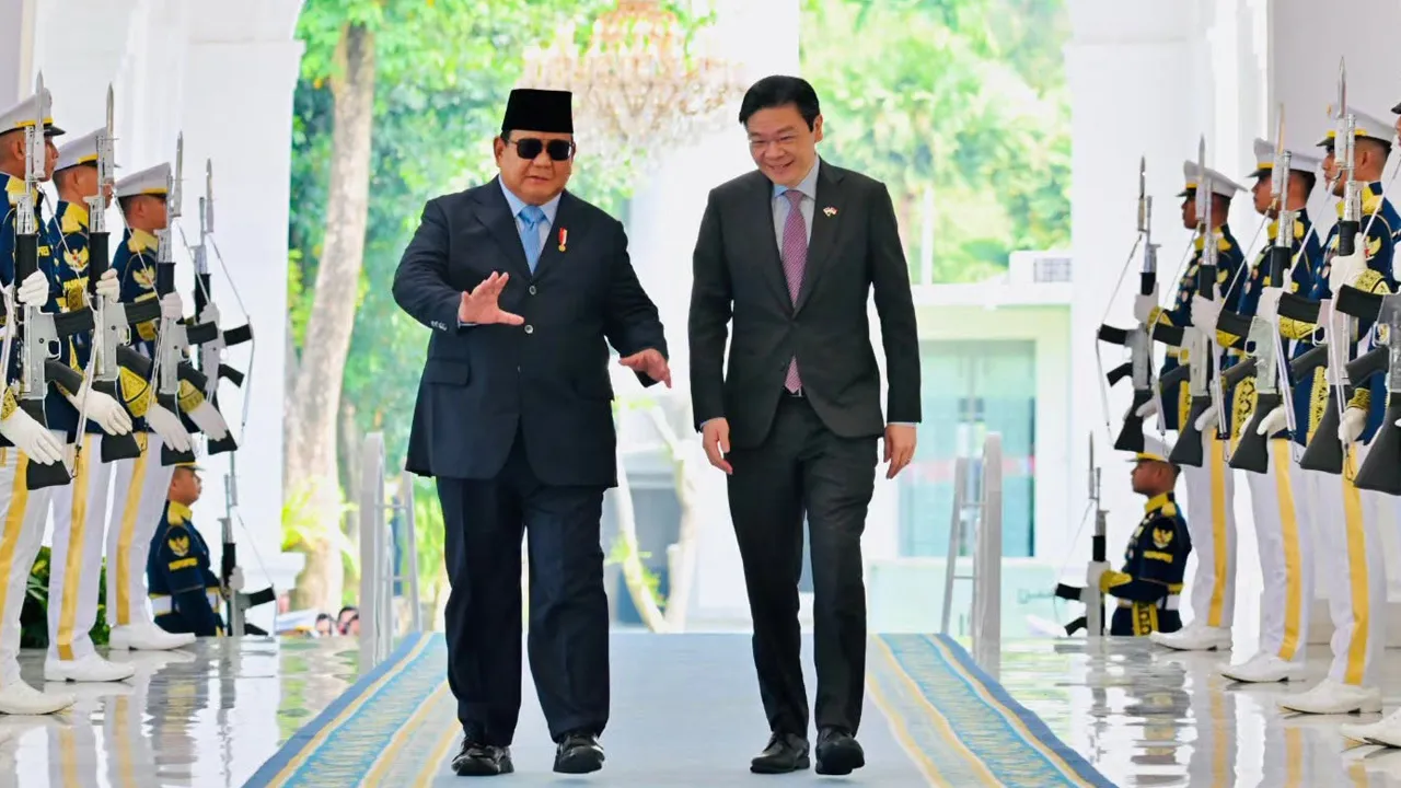 Presiden Republik Indonesia Prabowo Subianto dan Perdana Menteri Singapura Lawrence Wong menggelar Leaders’ Retreat Indonesia–Singapura di Istana Merdeka, Jakarta, pada Senin, 6 Juli 2026.Presiden Republik Indonesia Prabowo Subianto dan Perdana Menteri Singapura Lawrence Wong menggelar Leaders’ Retreat Indonesia–Singapura di Istana Merdeka, Jakarta, pada Senin, 6 Juli 2026.