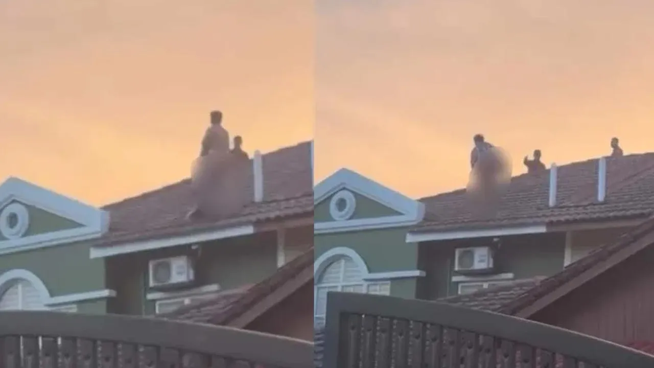 Tular di media sosial rakaman video memaparkan lelaki terbabit ditemukan dalam keadaan tidak berpakaian dan dikaitkan dengan kes pecah rumah. -- SINAR HARIAN