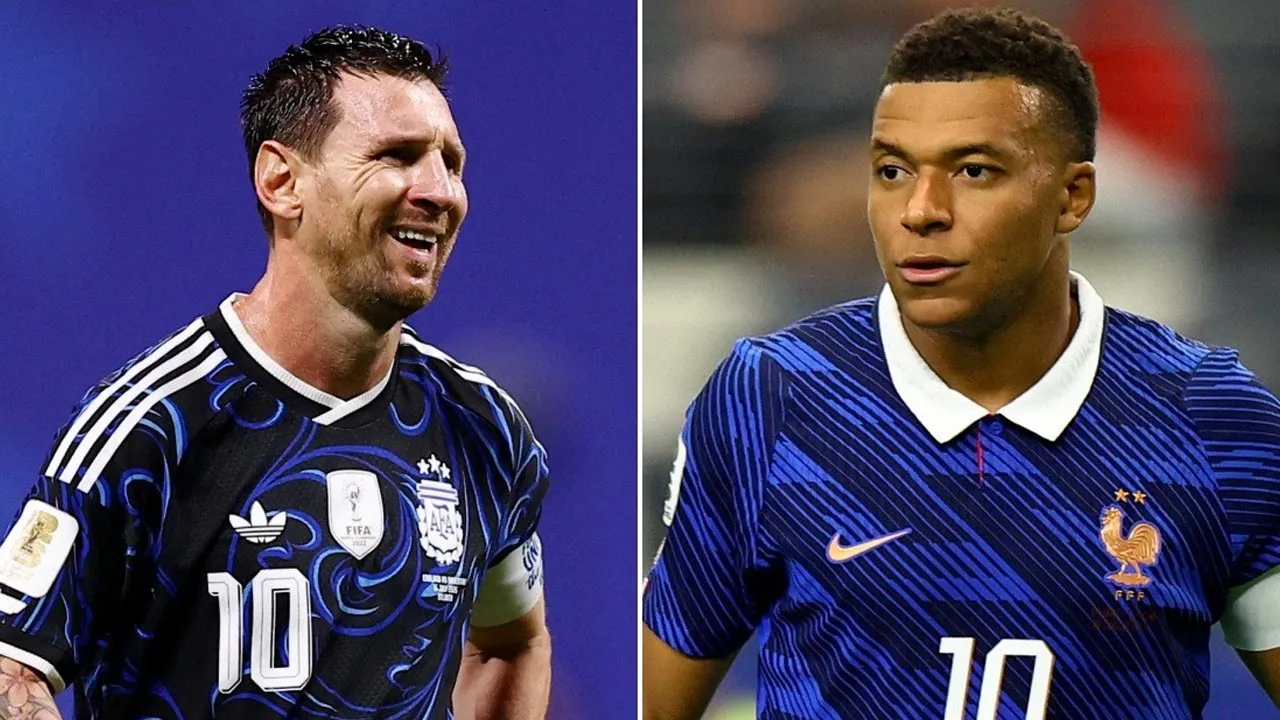 Lionel Messi Kylian Mbappe -- REUTERS