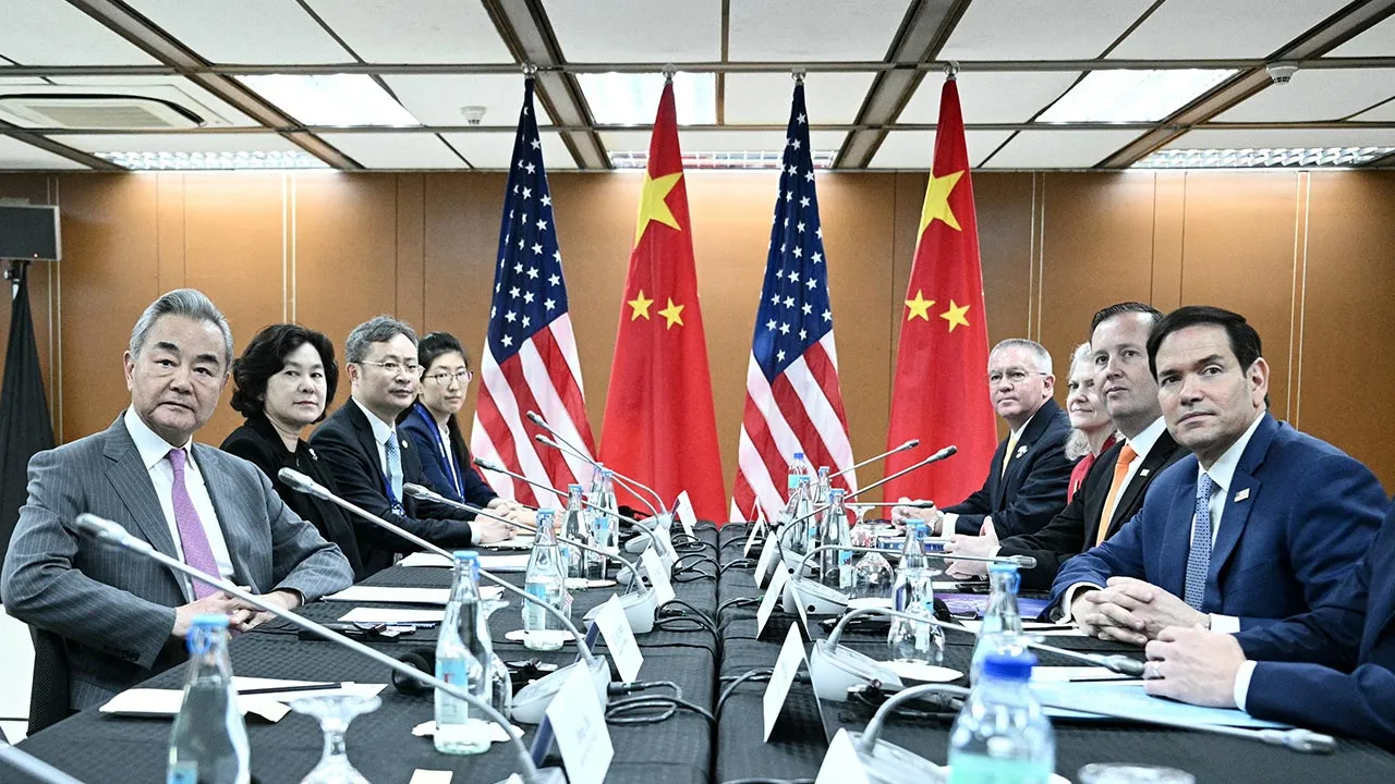 US Secretary of State Marco Rubio takes part in a bilateral meeting with China's Foreign Minister Wang Yi on the sidelines of the Association of Southeast Asian Nations (ASEAN) Foreign Ministers' Meeting in Pasay, Metro Manila on July 22, 2026. BRENDAN SMIALOWSKI/Pool via REUTERS