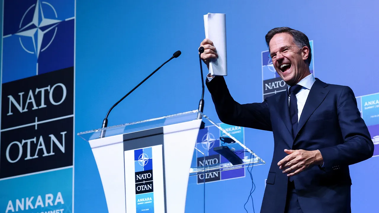 NATO Secretary General Mark Rutte reacts at the end of a press conference ahead of a NATO leaders summit in Ankara, Turkey, July 6, 2026. REUTERS/Yves Herman