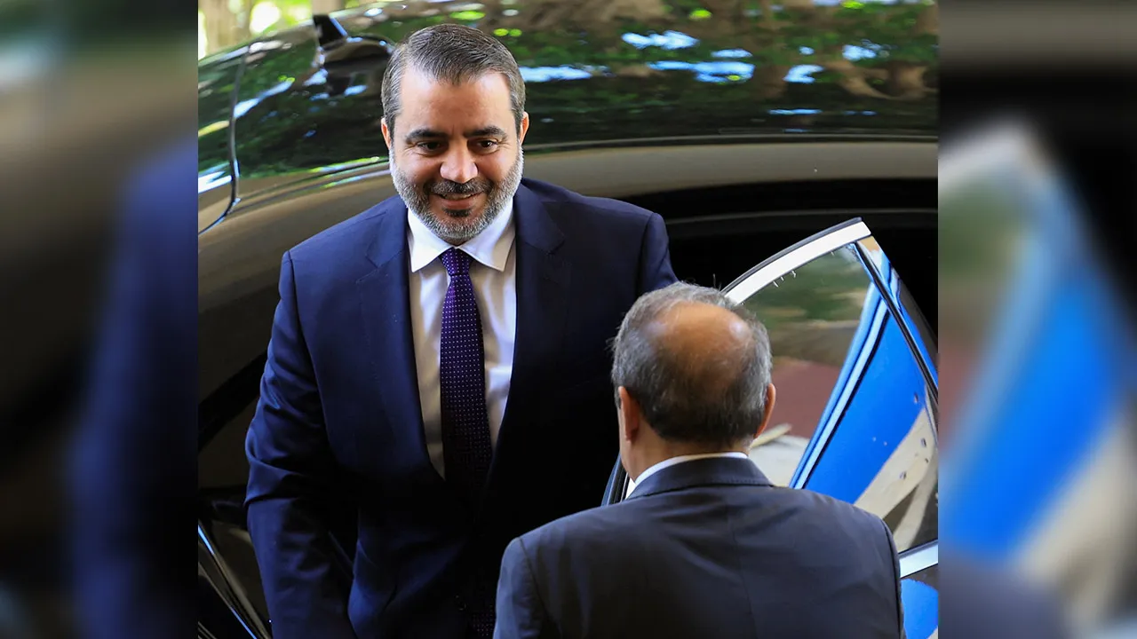 Lebanese Parliament Speaker Nabih Berri meets with Syrian Foreign Minister Asaad Al-Shaibani in Beirut, Lebanon, July 2, 2026. REUTERS/Mohamed Azakir