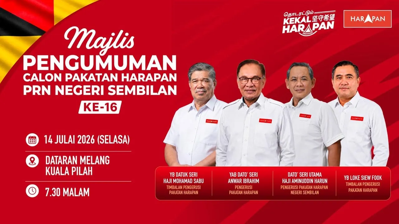  PH, pengumuman calon, Negeri Sembilan -- FB Pakatan Harapan﻿