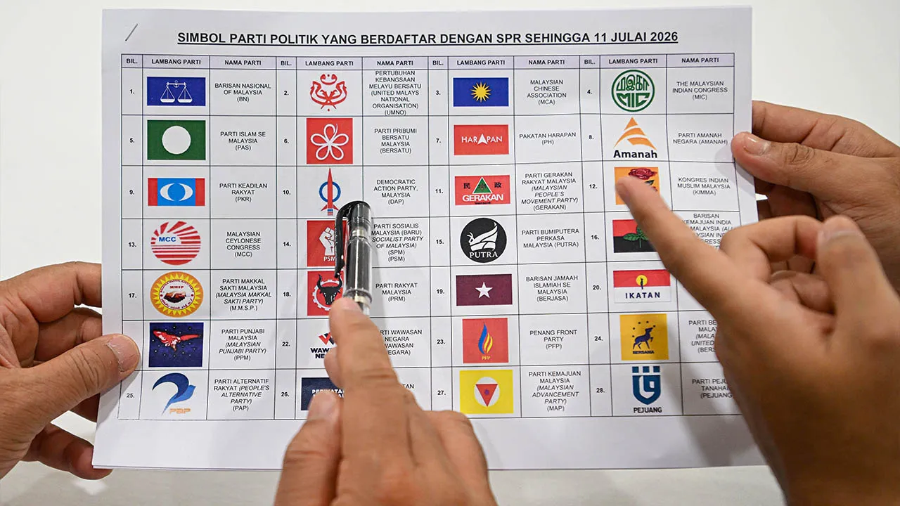 SEREMBAN, 17 Julai -- Petugas Suruhanjaya Pilihan Raya (SPR) melakukan pemeriksaan terhadap simbol parti yang berdaftar dengan SPR semasa simulasi proses penamaan calon Pilihan Raya Negeri (PRN) Negeri Sembilan di Pusat Penamaan Calon bagi Dewan Undangan Negeri (DUN) Lenggeng, Nilai, Lobak, Temiang, Sikamat dan Ampangan di Wisma Majlis Bandaraya Seremban (MBS), Forest Heights, hari ini._BERNAMA