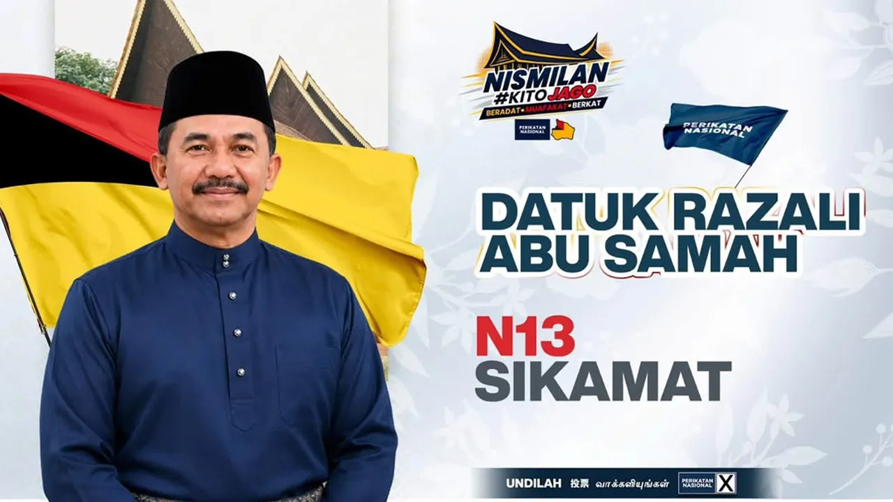 Calon Perikatan Nasional (PN) bagi Dewan Undangan Negeri (DUN) Sikamat, Datuk Razali Abu Samah. Credit Facebook Perikatan Nasional