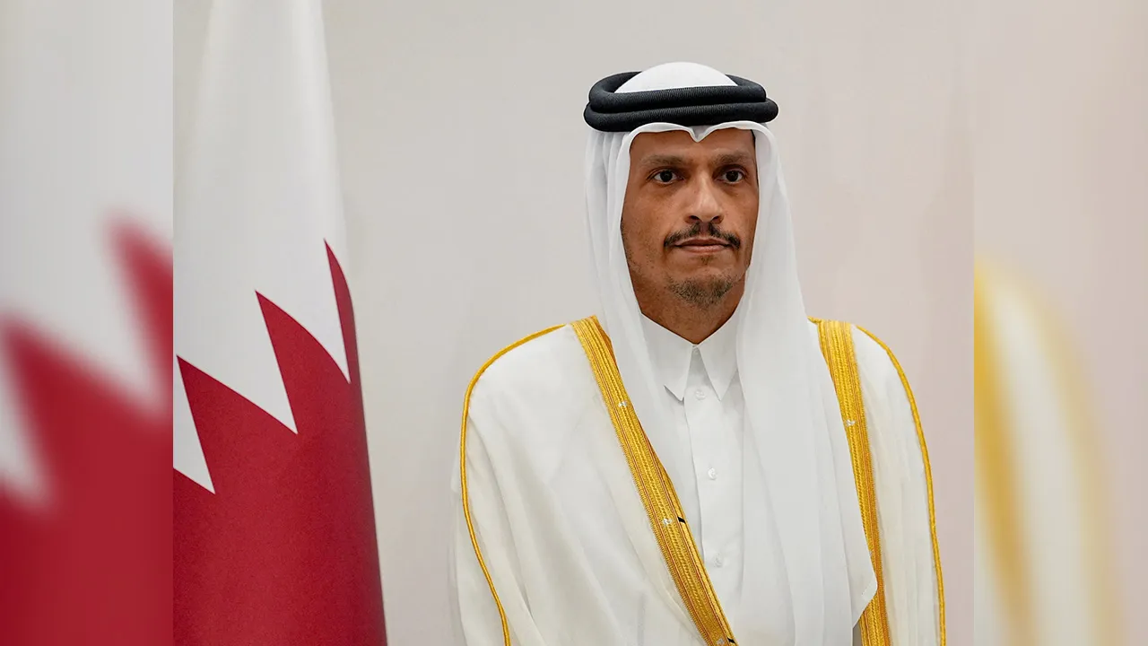 Qatar's Prime Minister and Foreign Minister Sheikh Mohammed bin Abdulrahman Al Thani attends a meeting with foreign ministers of the Gulf Cooperation Council Member States and U.S. Secretary of State Marco Rubio at The Ritz-Carlton Bahrain during Rubio's visit to the Middle East to discuss the interim deal between the U.S. and Iran with Arab Gulf allies, in Manama, Bahrain, June 25, 2026. REUTERS/Eric Lee