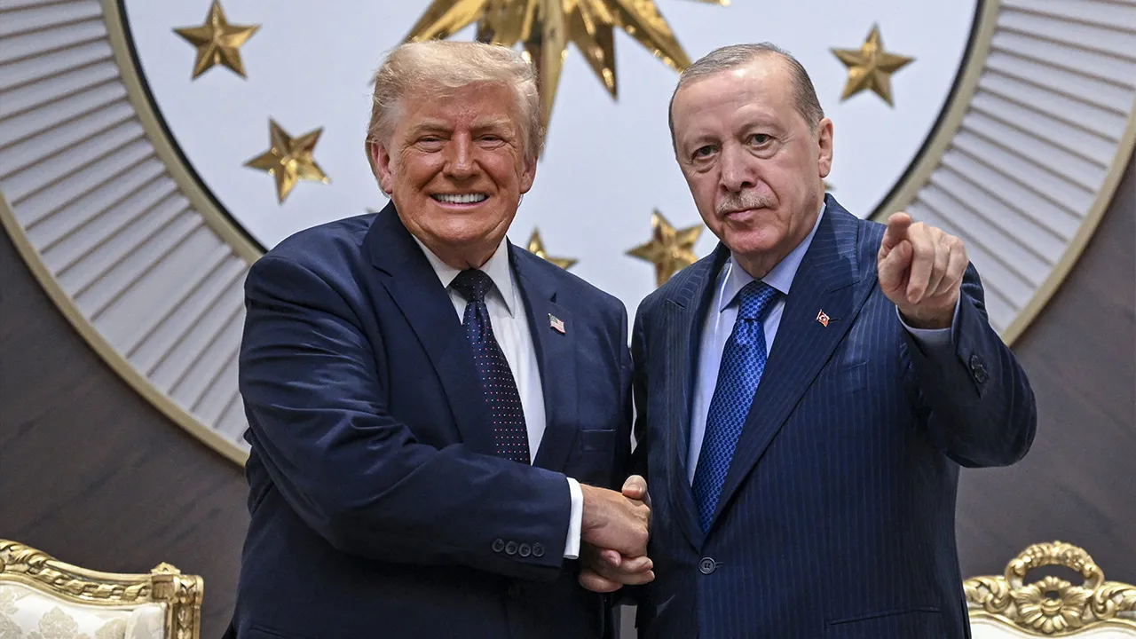 ANKARA, TURKIYE - JULY 07: Turkish President Recep Tayyip Erdogan welcomes US President Donald Trump at Ankara Airport, who is paying an official visit to Turkey ahead of the 36th NATO Heads of State and Government Summit in Ankara, Turkey, on July 07, 2026. Dogukan Keskinkilic/Pool via REUTERS