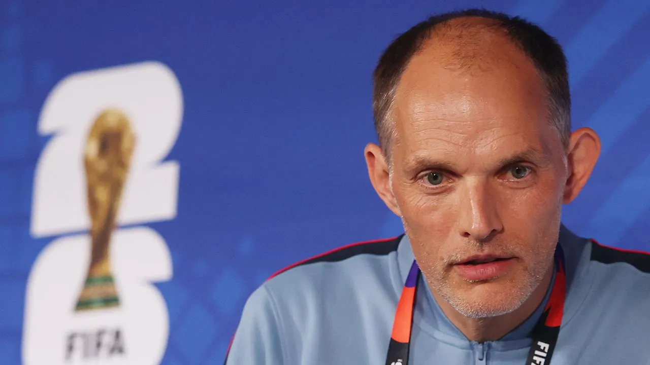 Soccer Football - FIFA World Cup 2026 - England Press Conference - Atlanta Stadium, Atlanta, Georgia, U.S. - July 14, 2026 England manager Thomas Tuchel during the press confence REUTERS/Paul Childs